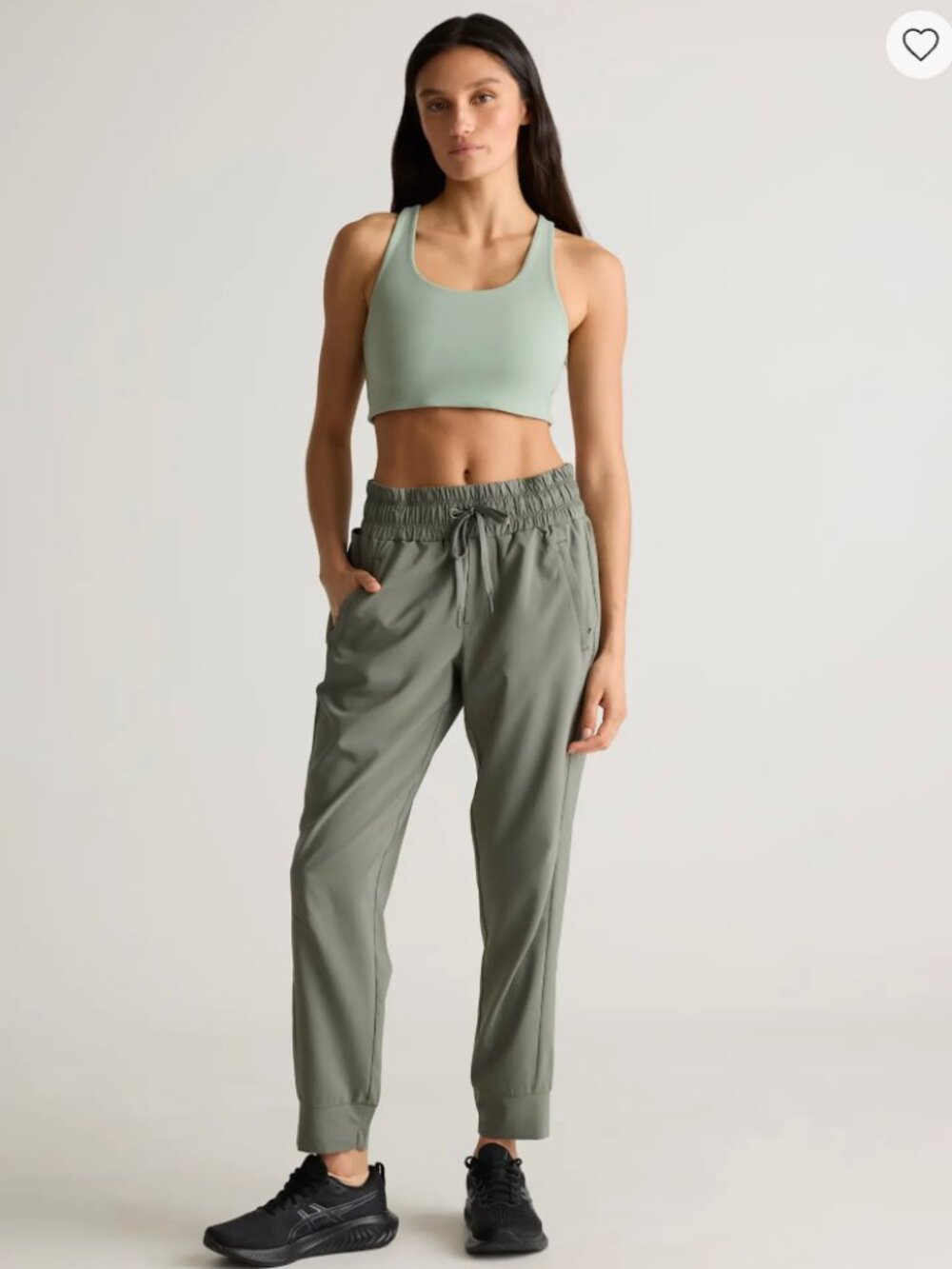 NWT Quince Micro Ripstop Mid-Rise Hike Jogger Heritage Olive Size Small